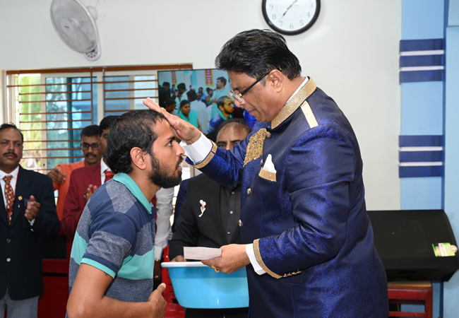 Bro Andrew Richard celebrates his 60th Birthday with grandneur amidst a large number of devotees here on Sunday, 16th, 2023, at Grace Ministry Prayer Centre Budigere in Bangalore with a myriad of wishes.